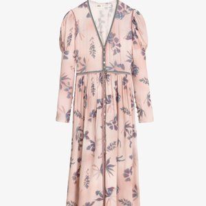 ZARA LIMITED EDITION PRINTED DRESS PINK FLORAL SIZE SMALL NWT